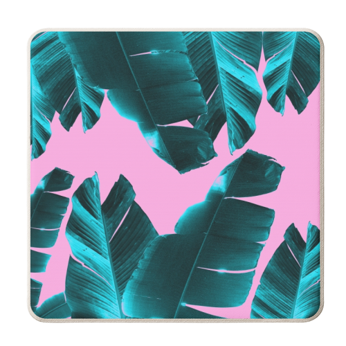 Banana Leaves Tropical Vibes #3 #foliage #decor #art - personalised beer coaster by Anita Bella Jantz