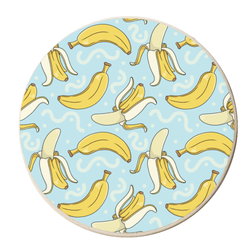 Banana Swirls - personalised beer coaster by Amy Farmer