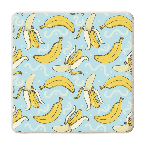 Banana Swirls - personalised beer coaster by Amy Farmer