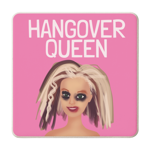 Hangover Queen - personalised beer coaster by AbiGoLucky