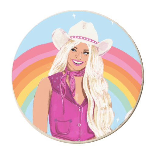Doll Rainbow - personalised beer coaster by Niomi Fogden