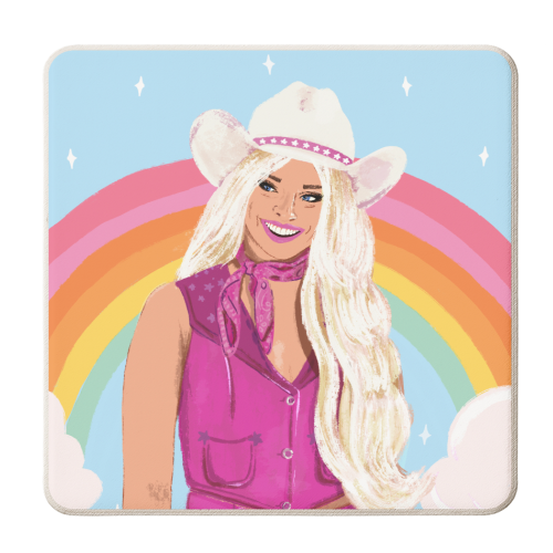 Doll Rainbow - personalised beer coaster by Niomi Fogden