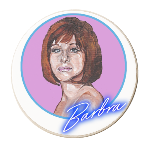 Barbra Streisand - personalised beer coaster by Thom Kofoed