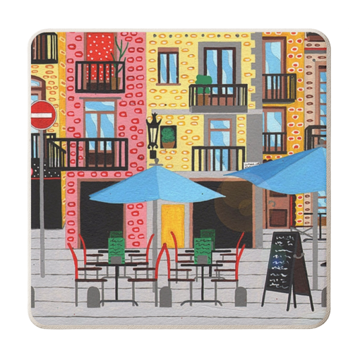 Barri Gotic, Barcelona - personalised beer coaster by Mohan Ballard