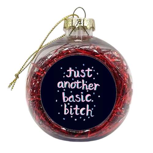 Basic B - xmas bauble by minniemorris art