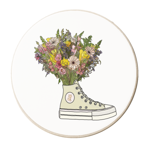 Basketball Bootanical Bouquet - personalised beer coaster by Claire Rook