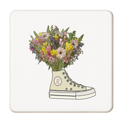 Basketball Bootanical Bouquet - personalised beer coaster by Claire Rook