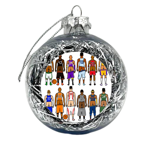 Basketball Butts - xmas bauble by Notsniw Art
