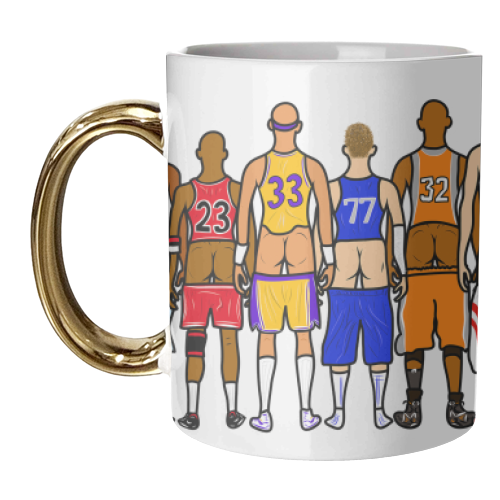 Basketball Butts - unique mug by Notsniw Art