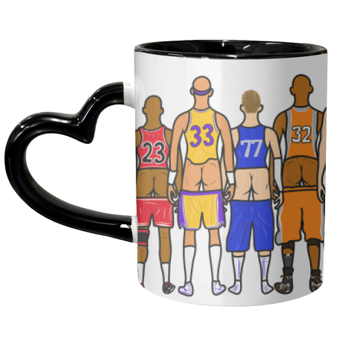 Basketball Butts - unique mug by Notsniw Art