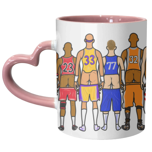 Basketball Butts - unique mug by Notsniw Art