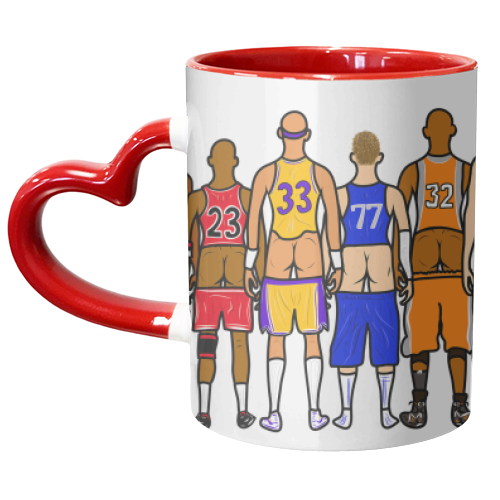 Basketball Butts - unique mug by Notsniw Art