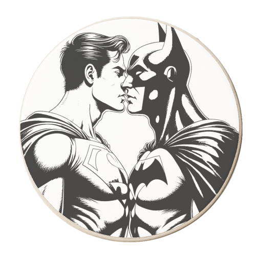 Batcurious - personalised beer coaster by Ms Doodle