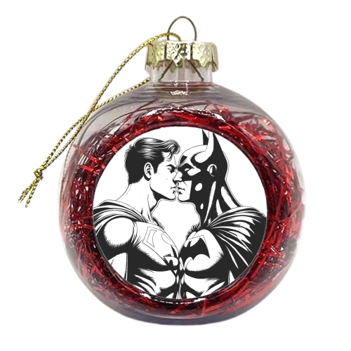 Batcurious - xmas bauble by Ms Doodle