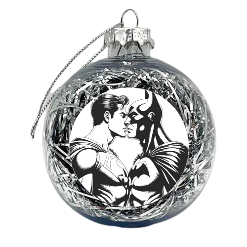 Batcurious - xmas bauble by Ms Doodle