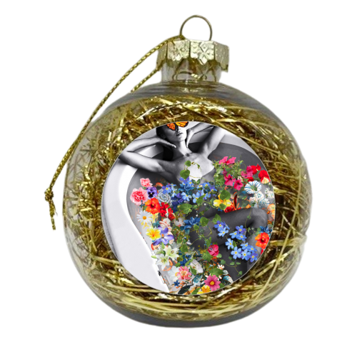 Bath of flowers - xmas bauble by Larissa Grace