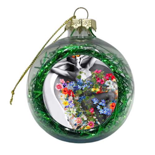 Bath of flowers - xmas bauble by Larissa Grace