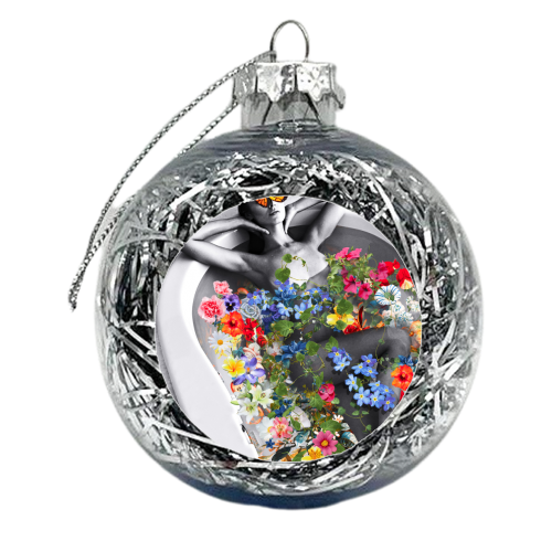 Bath of flowers - xmas bauble by Larissa Grace