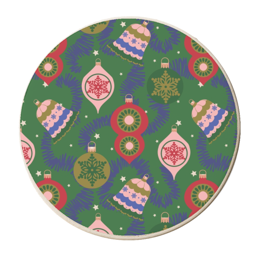 Baubles - personalised beer coaster by Luxe and Loco