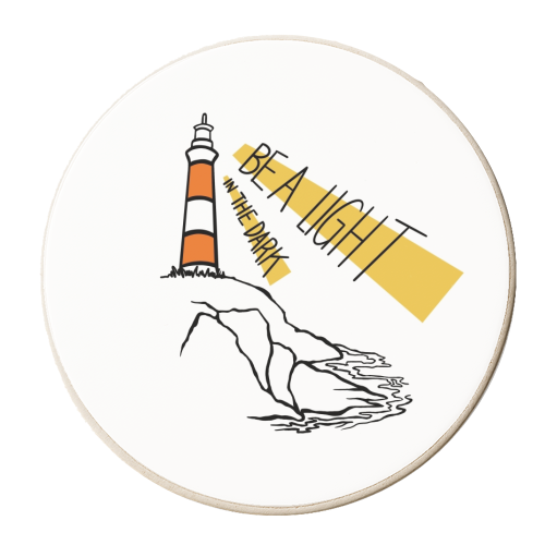 Be a light in the dark - personalised beer coaster by Stonefoxes