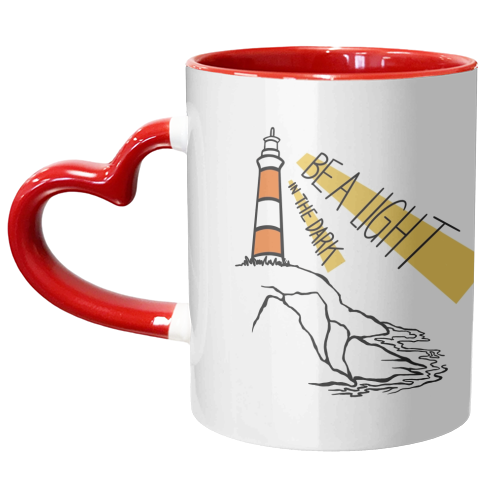 Be a light in the dark - unique mug by Stonefoxes