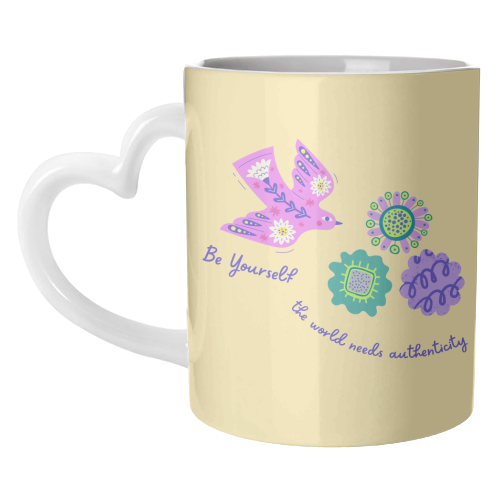 Be Authentic Like Nature - unique mug by Nida Designs