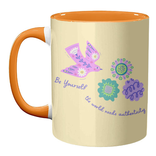 Be Authentic Like Nature - unique mug by Nida Designs