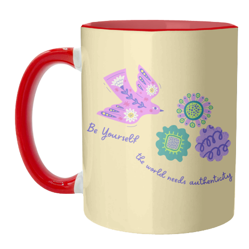Be Authentic Like Nature - unique mug by Nida Designs