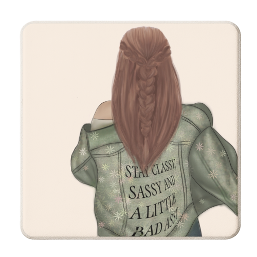 Be Classy, Sassy and A Little Bad Assy - personalised beer coaster by Ellie Mackinnon