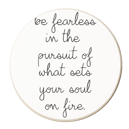 Be Fearless - personalised beer coaster by Pink and Pip