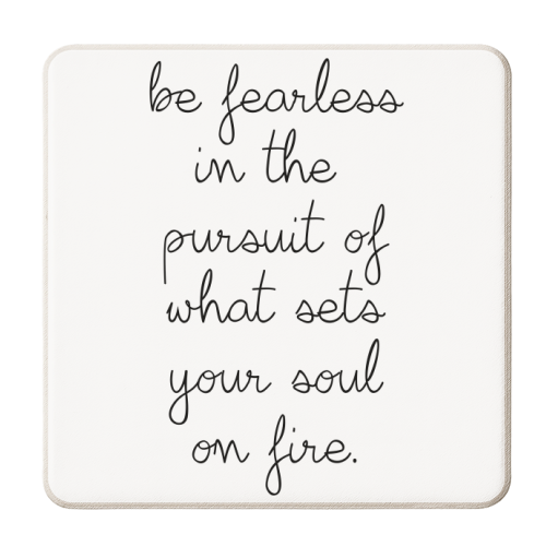 Be Fearless - personalised beer coaster by Pink and Pip