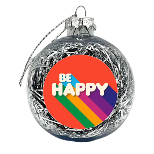 BE HAPPY - xmas bauble by Ania Wieclaw