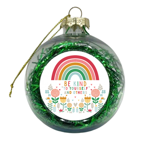 Be Kind - xmas bauble by sarah morley