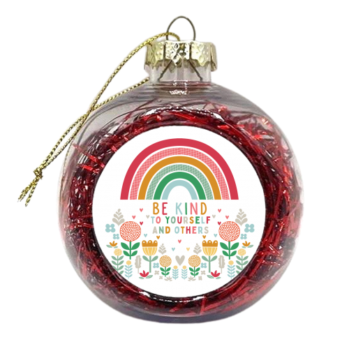 Be Kind - xmas bauble by sarah morley