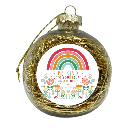 Be Kind - xmas bauble by sarah morley