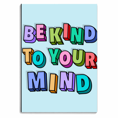 Be kind to your mind 3d letters - personalised A4, A5, A6 notebook by The Girl Next Draw