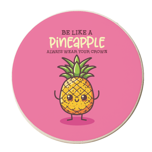 Be Like a Pineapple - personalised beer coaster by Claire Atwood
