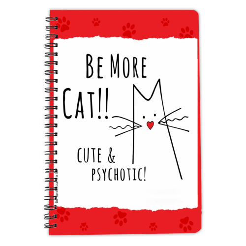 Be More Cat - personalised A4, A5, A6 notebook by Kat Pearson