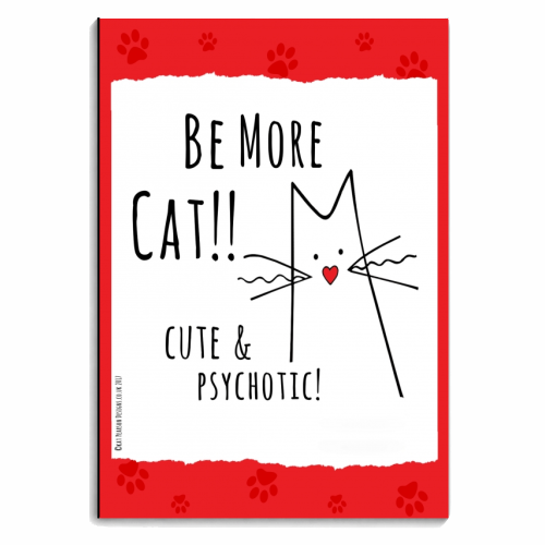 Be More Cat - personalised A4, A5, A6 notebook by Kat Pearson