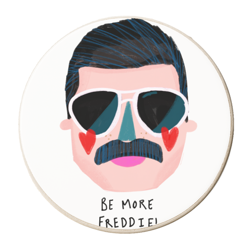 BE MORE FREDDIE - personalised beer coaster by Nichola Cowdery