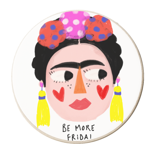 BE MORE FRIDA - personalised beer coaster by Nichola Cowdery