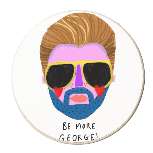 BE MORE GEORGE - personalised beer coaster by Nichola Cowdery