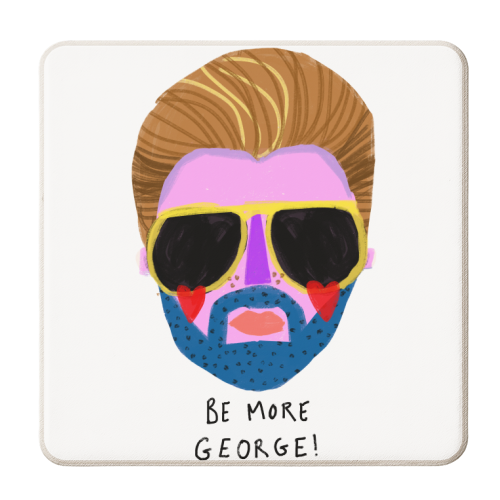 BE MORE GEORGE - personalised beer coaster by Nichola Cowdery