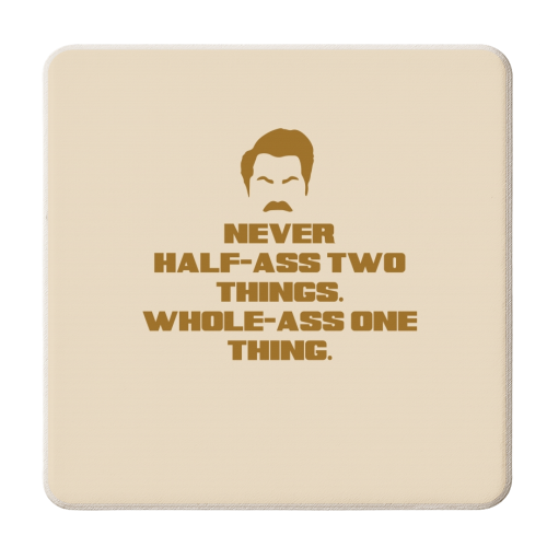 BE MORE RON - personalised beer coaster by Wallace Elizabeth