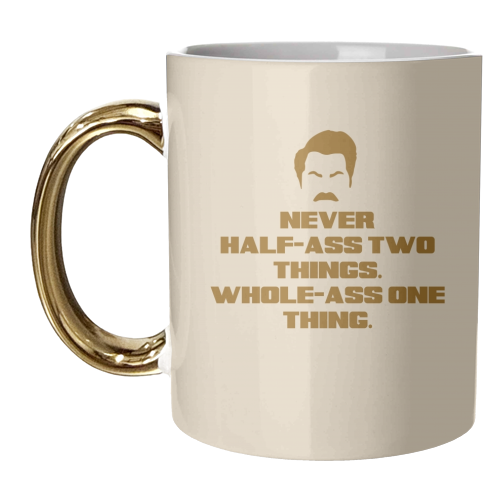 BE MORE RON - unique mug by Wallace Elizabeth