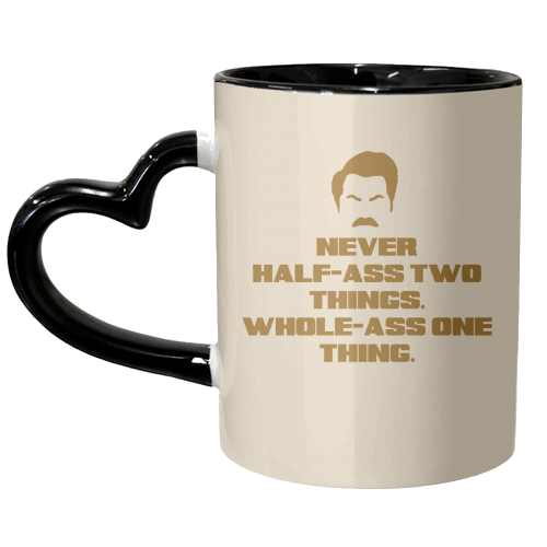 BE MORE RON - unique mug by Wallace Elizabeth