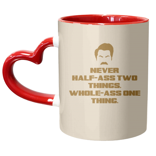 BE MORE RON - unique mug by Wallace Elizabeth