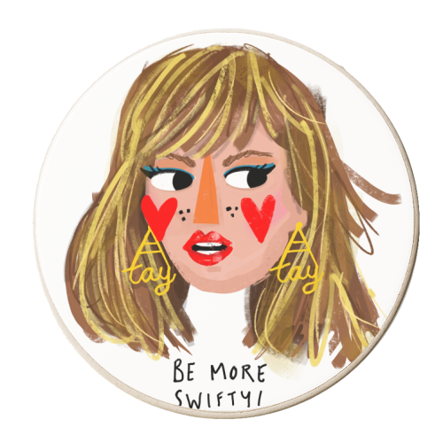 BE MORE SWIFTY - personalised beer coaster by Nichola Cowdery