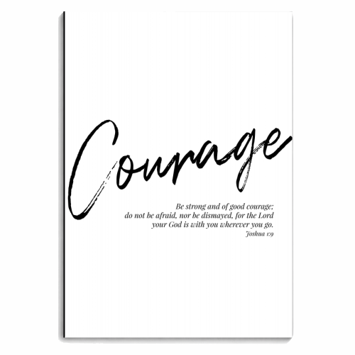 Be Strong and of Good Courage... -Joshua 1:9 - personalised A4, A5, A6 notebook by Toni Scott