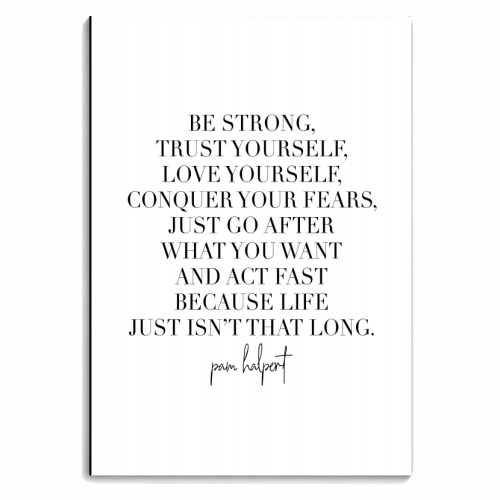 Be Strong, Trust Yourself, Love Yourself, Conquer Your Fears... -Pam Halpert, The Office Quote - personalised A4, A5, A6 notebook by Toni Scott
